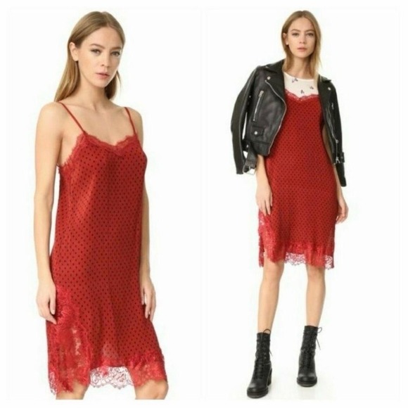 Free People Dresses & Skirts - Free People UO Margot Womens Babydoll Slip Dress 90s Y2K Lace Slit Size 4 (S/M)